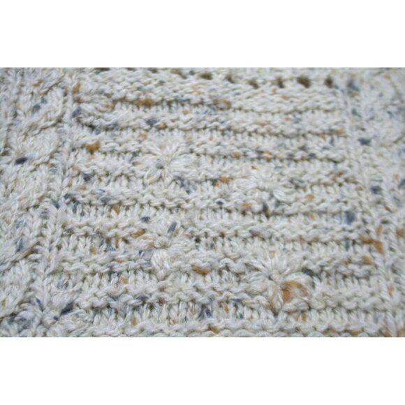 VTG 90's Handknitted Express Sweater Womens M Marled Cable Knit Classic Preppy - Picture 4 of 8